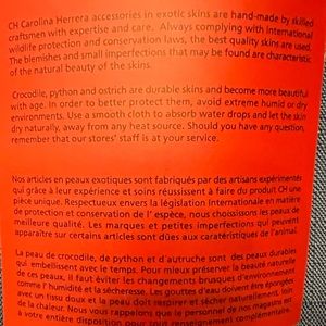 Authentic Carolina Herrera leather & leopard bag. Mint condition never been used